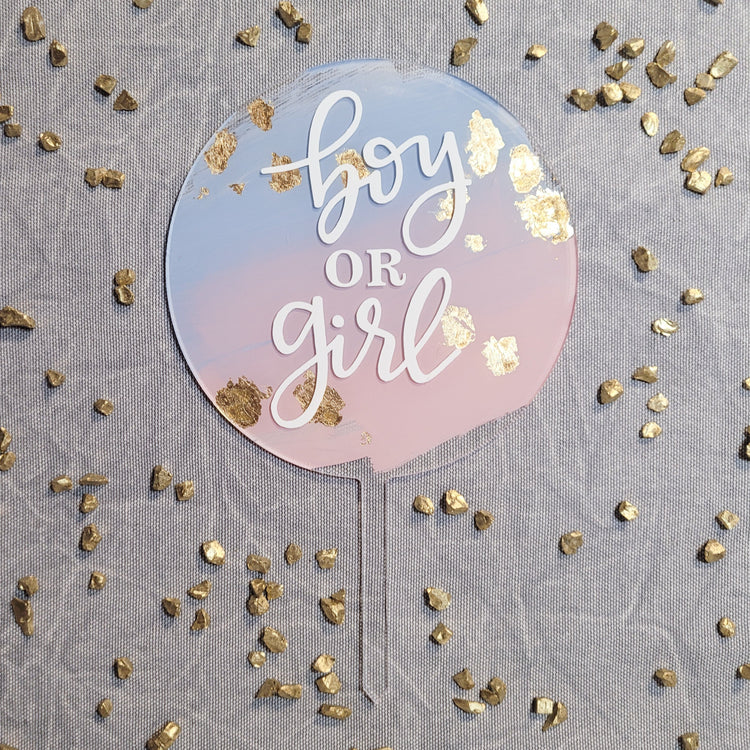 Cake Topper - Boy or Girl