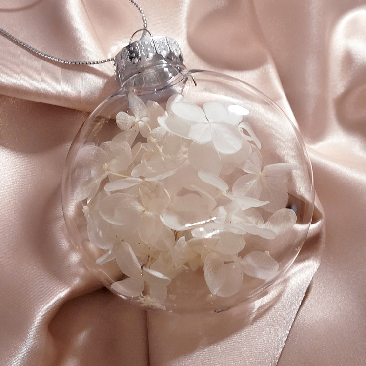 Floral Ornament - Ivory Hydrangeas