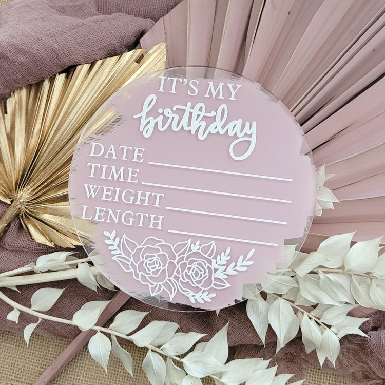 Newborn Birth Stat Keepsake - It’s My Birthday